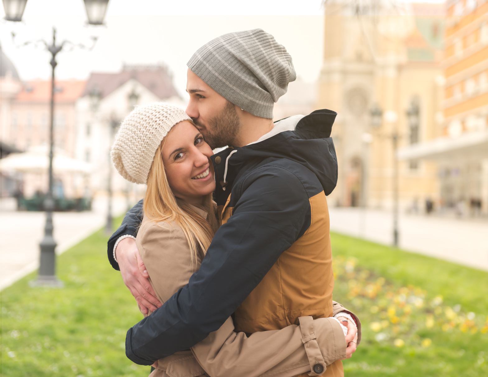 Kissing Young couple